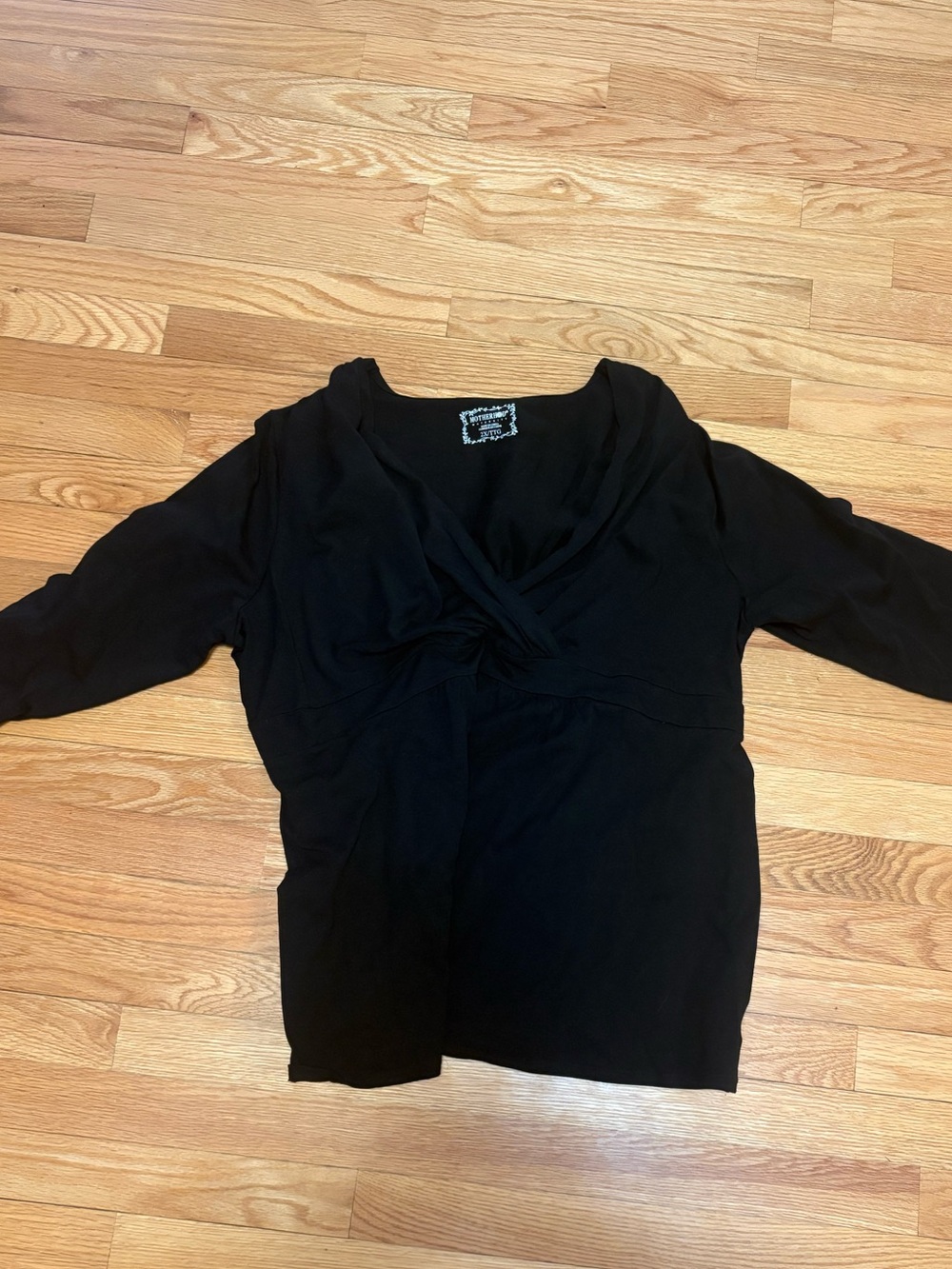 Motherhood Maternity Black Wrap-Style Top NWT